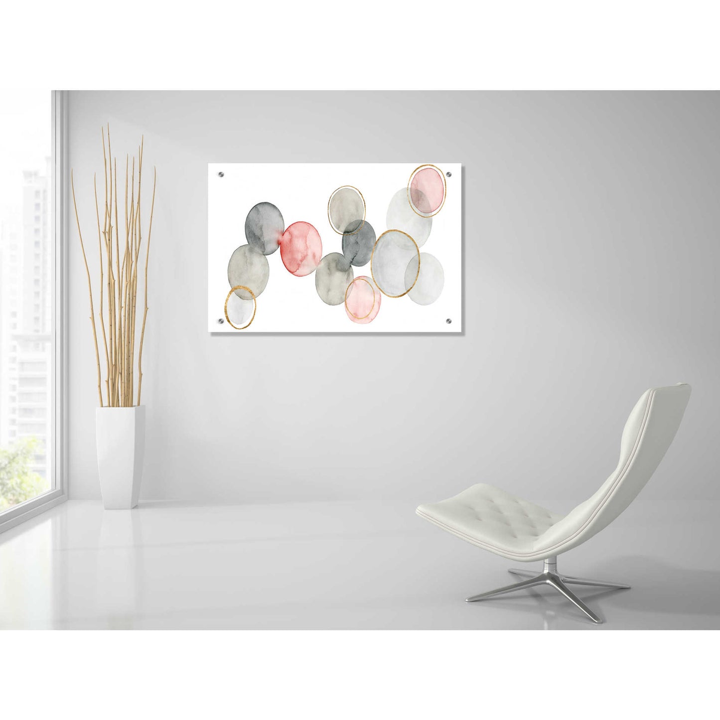 Epic Art 'Gilded Spheres I' by Grace Popp, Acrylic Glass Wall Art,36x24