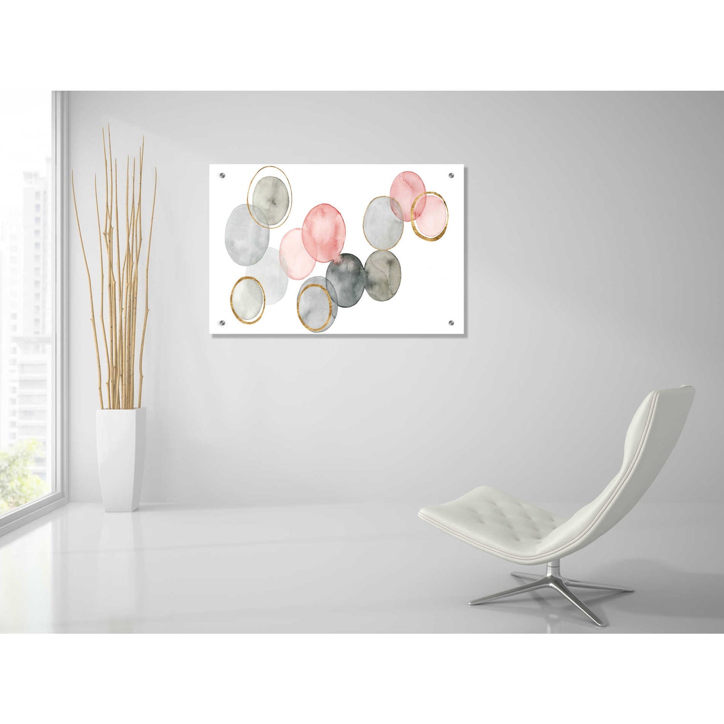 Epic Art 'Gilded Spheres II' by Grace Popp, Acrylic Glass Wall Art,36x24