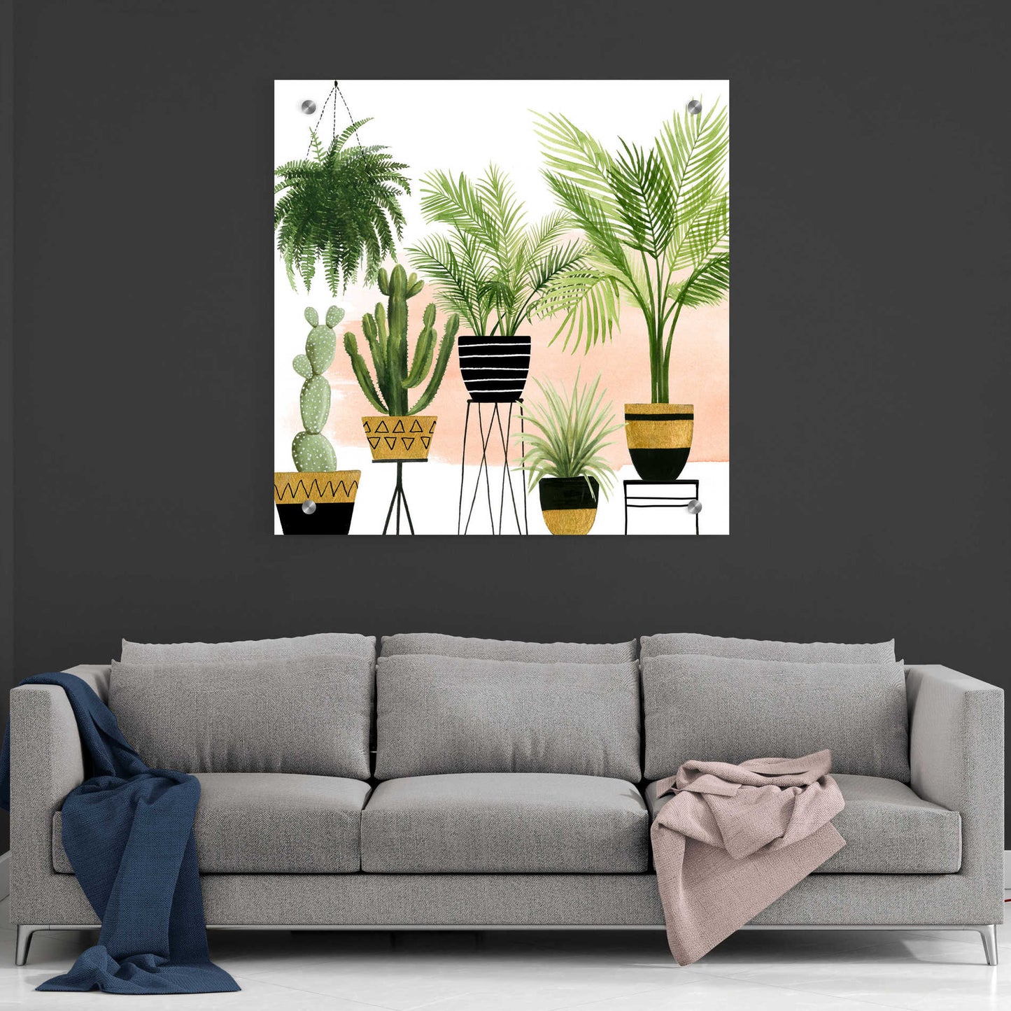 Epic Art 'Indoor Oasis II' by Grace Popp, Acrylic Glass Wall Art,36x36