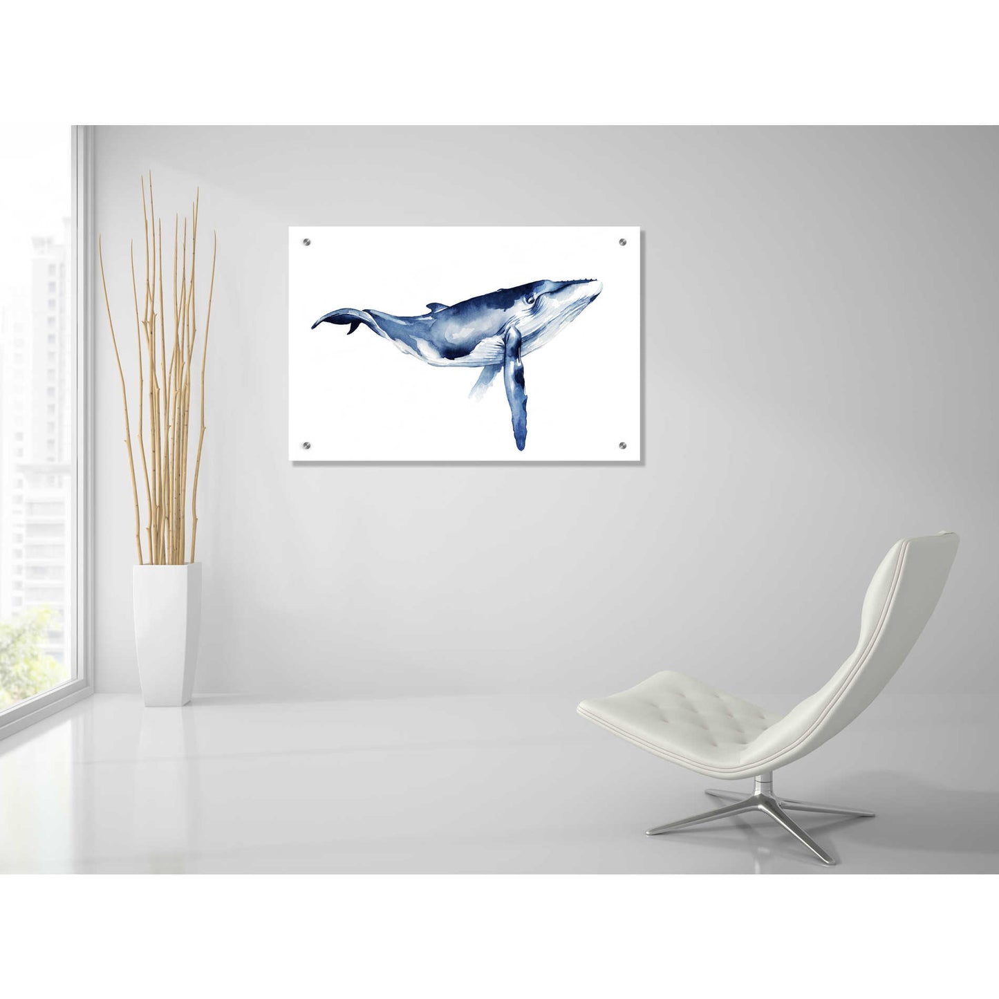 Epic Art 'Whale Portrait I' by Grace Popp, Acrylic Glass Wall Art,36x24