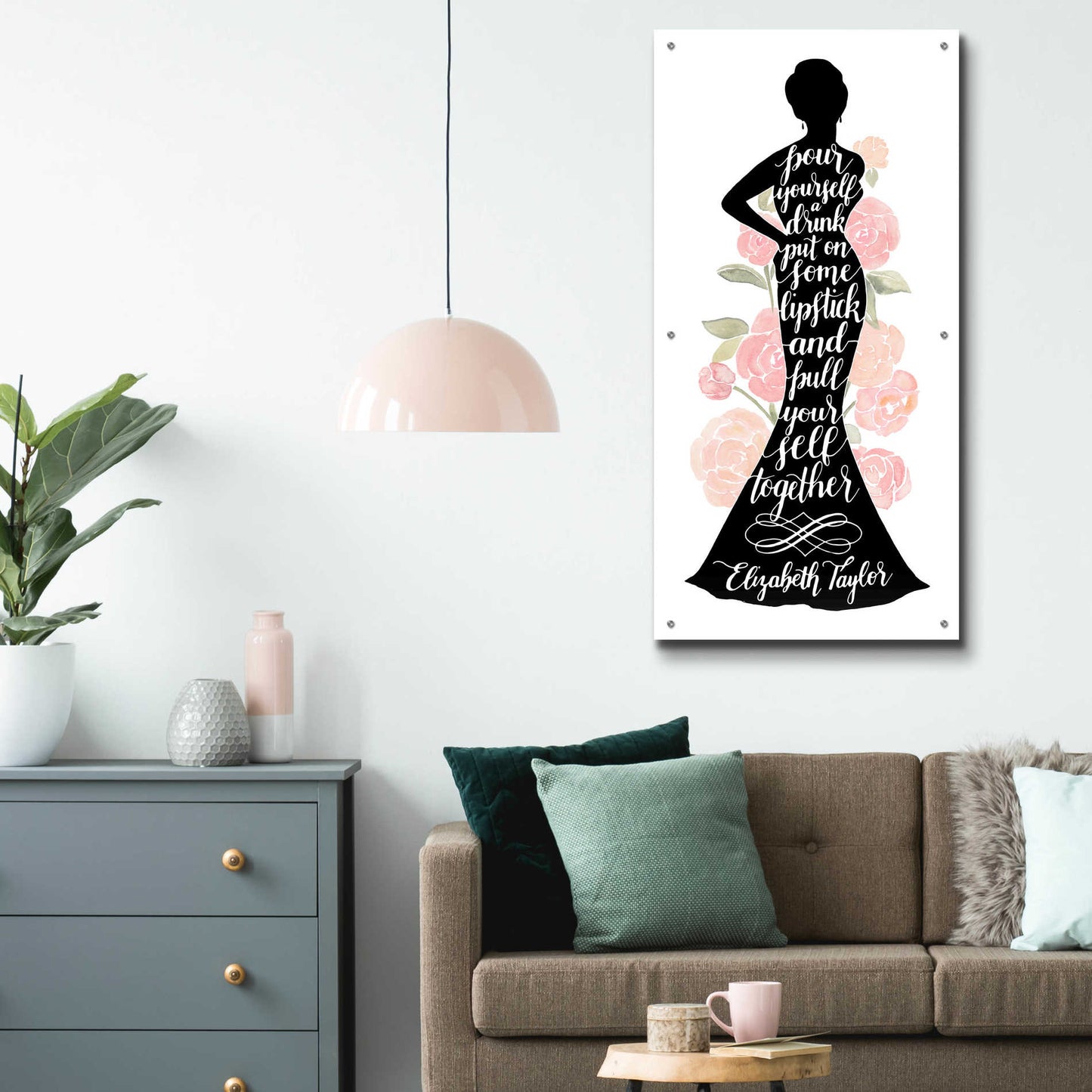 Epic Art 'Iconic Woman II' by Grace Popp, Acrylic Glass Wall Art,24x48