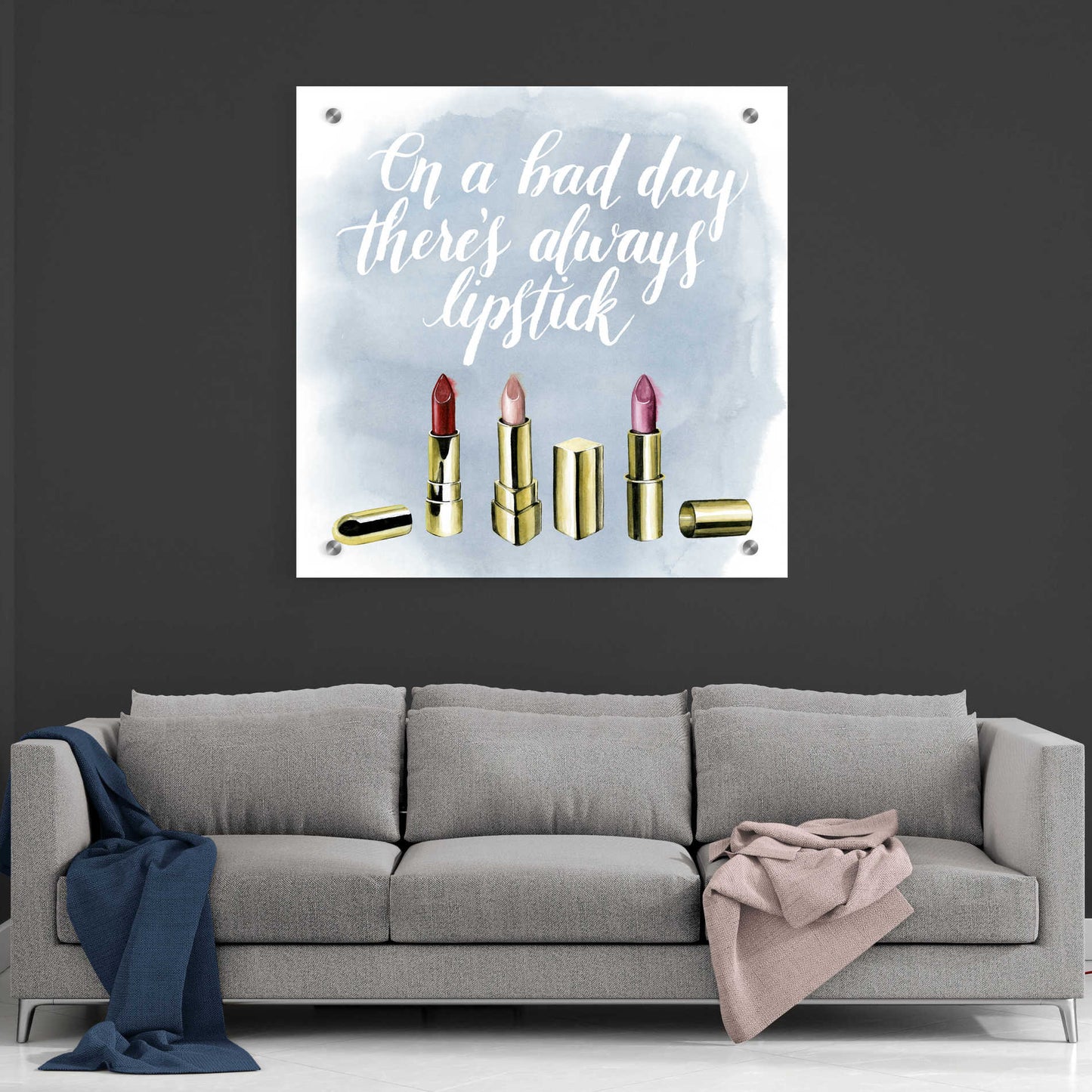 Epic Art 'Let's Makeup I' by Grace Popp, Acrylic Glass Wall Art,36x36