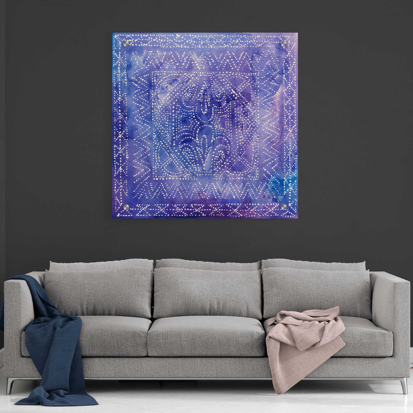 Epic Art 'Batik Nebula II' by Grace Popp, Acrylic Glass Wall Art,36x36