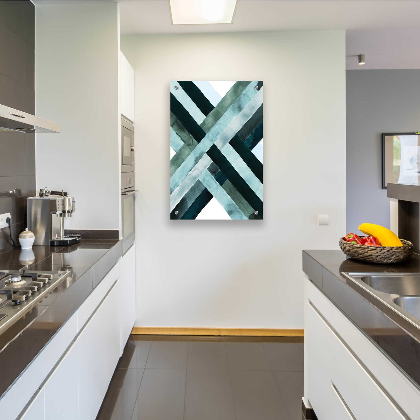 Epic Art 'Watercolor Weave II' by Grace Popp, Acrylic Glass Wall Art,24x36