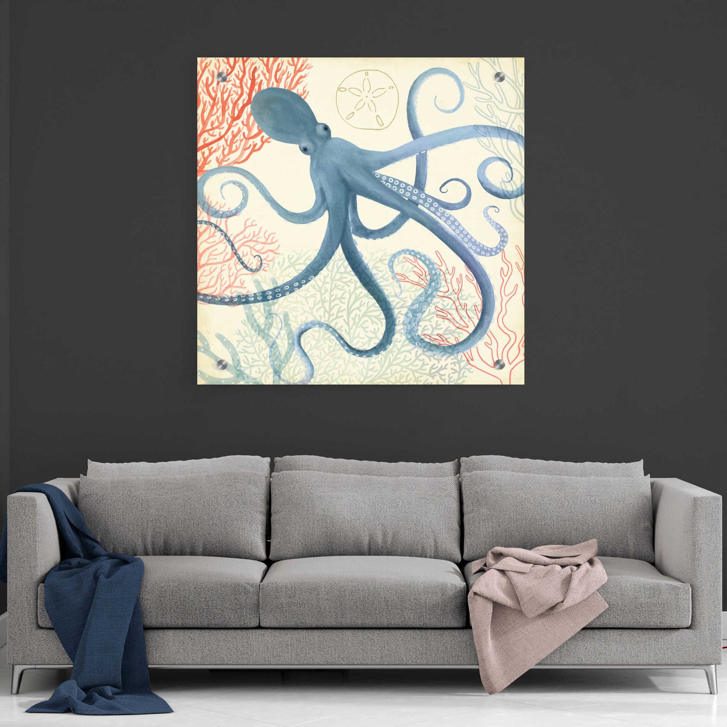 Epic Art 'Underwater Whimsy III' by Victoria Borges, Acrylic Glass Wall Art,36x36