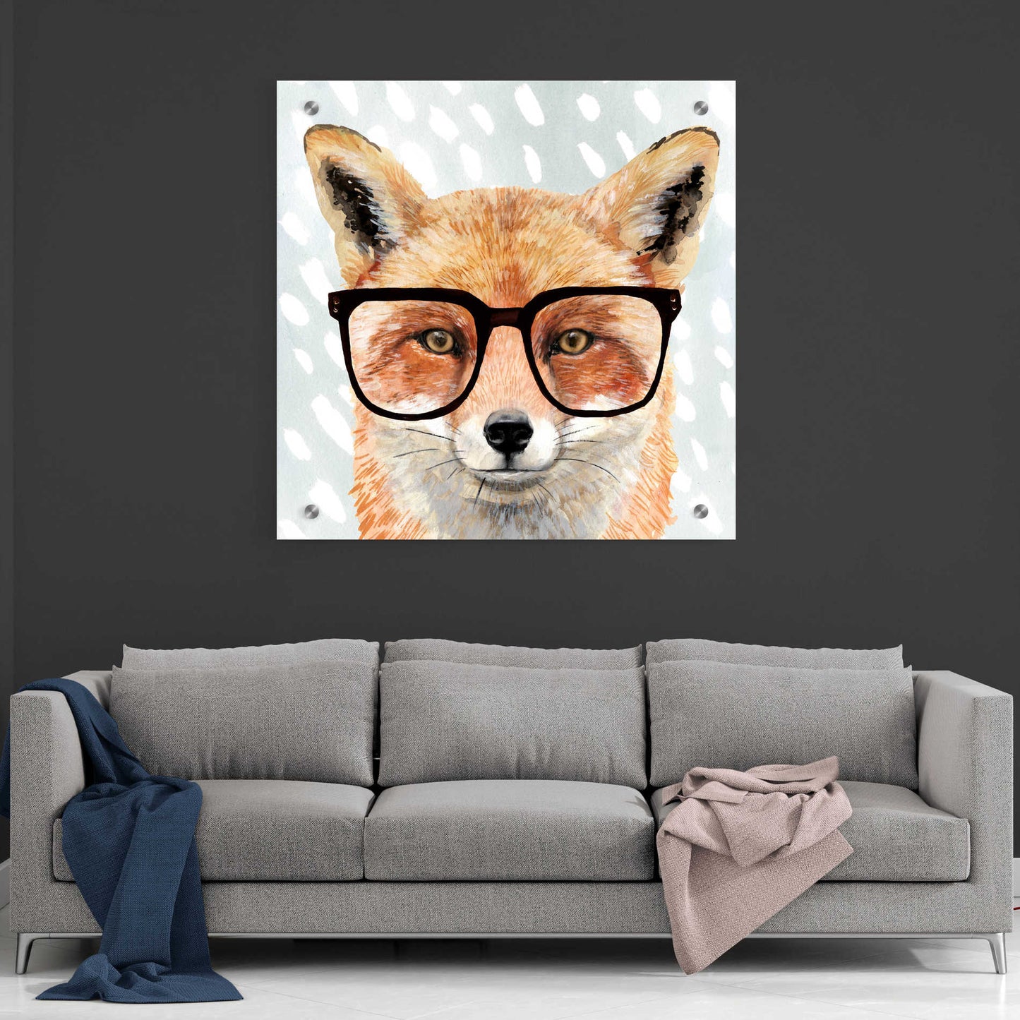 Epic Art 'Four' by Victoria Borges, Acrylic Glass Wall Art,36x36