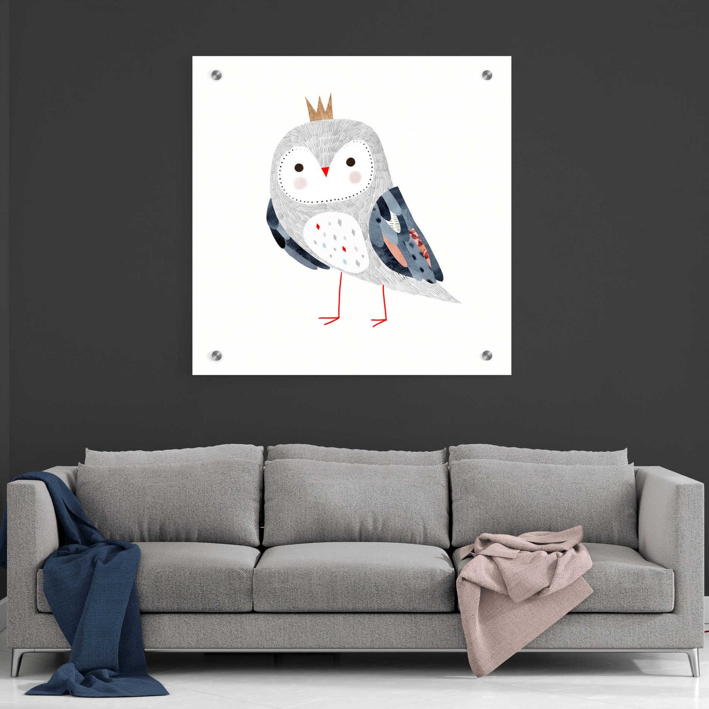 Epic Art 'Crowned Critter II' by Victoria Borges, Acrylic Glass Wall Art,36x36