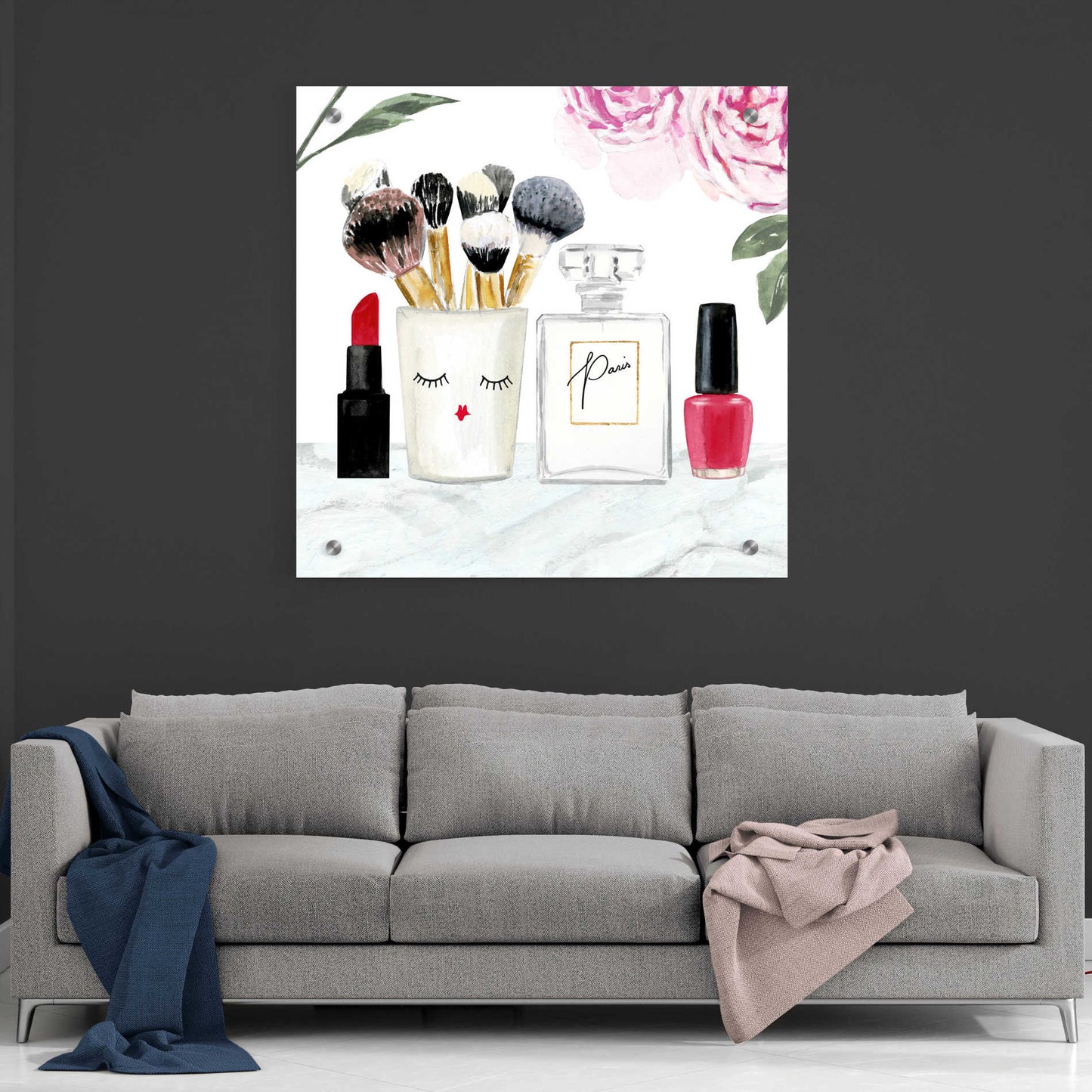 Epic Art 'Get Glam X' by Victoria Borges, Acrylic Glass Wall Art,36x36