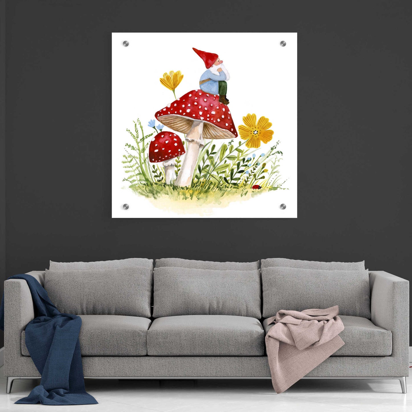 Epic Art 'Garden Guardian I' by Victoria Borges, Acrylic Glass Wall Art,36x36