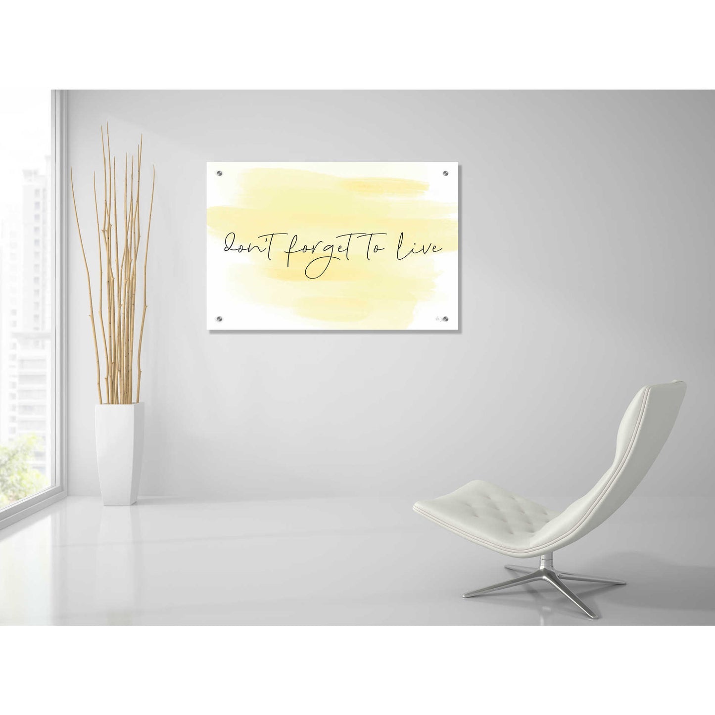 Epic Art 'Don't Forget to Live' by Jaxn Blvd, Acrylic Glass Wall Art,36x24