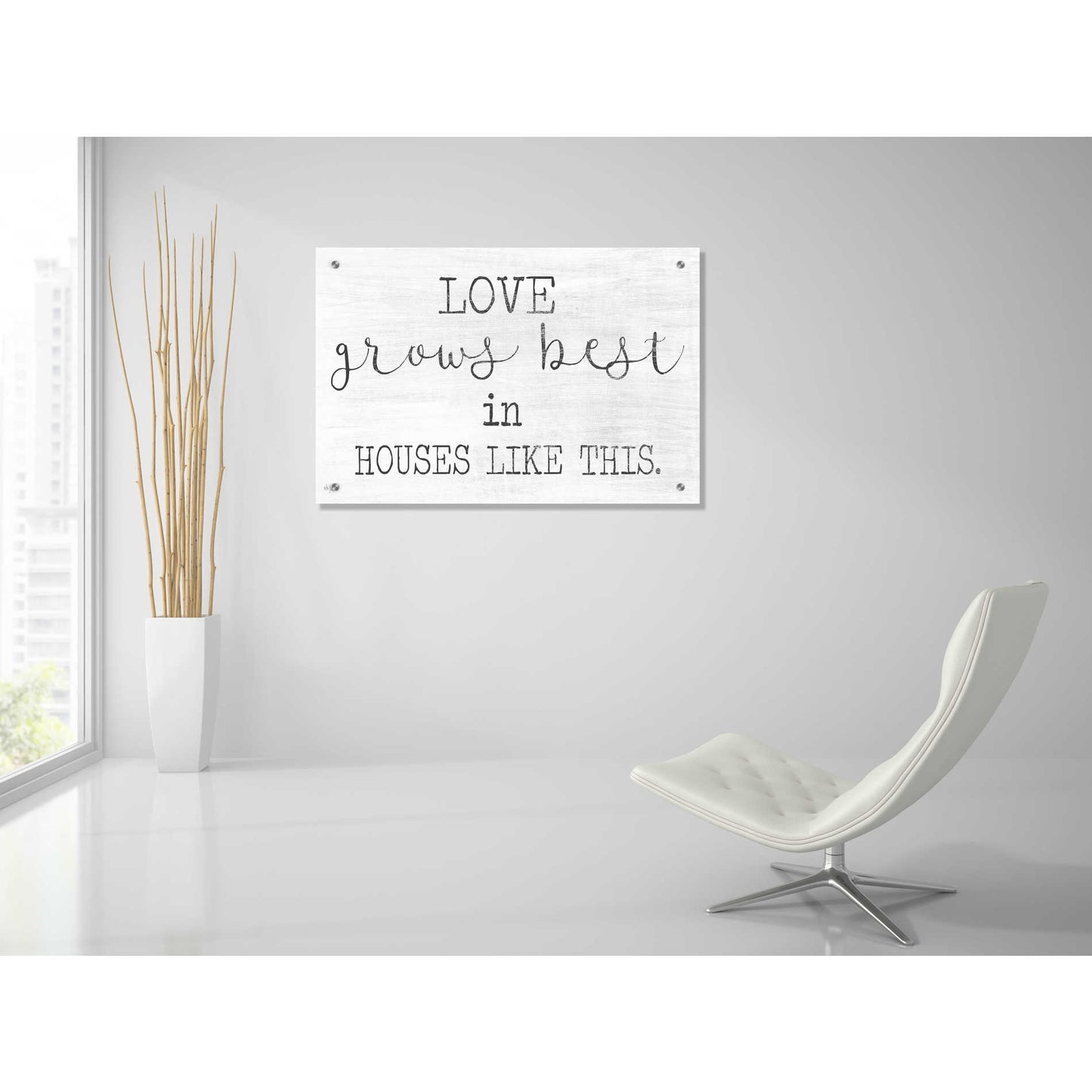 Epic Art 'Love Grows Best' by Jaxn Blvd, Acrylic Glass Wall Art,36x24