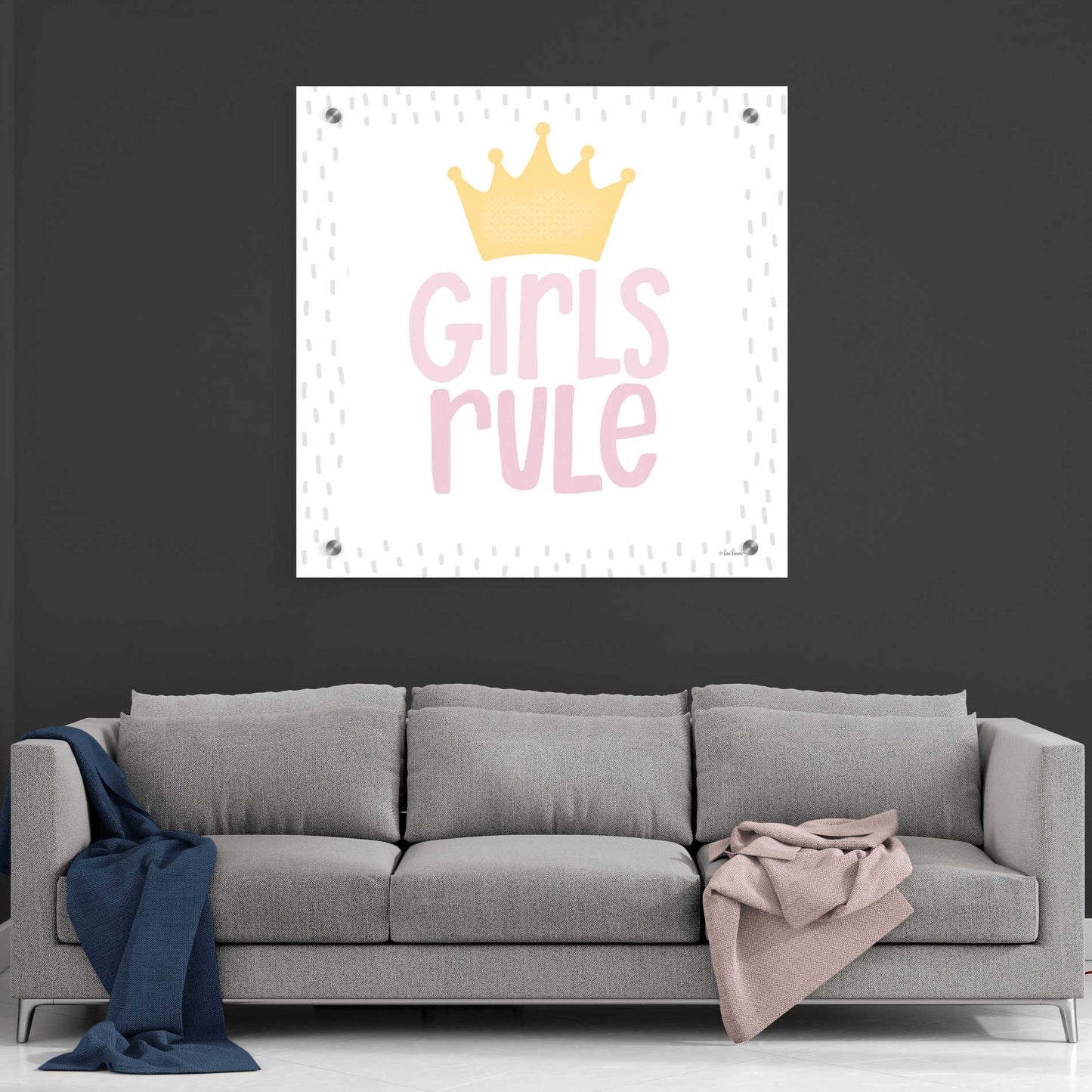 Epic Art 'Girls Rule' by Lisa Larson, Acrylic Glass Wall Art,36x36