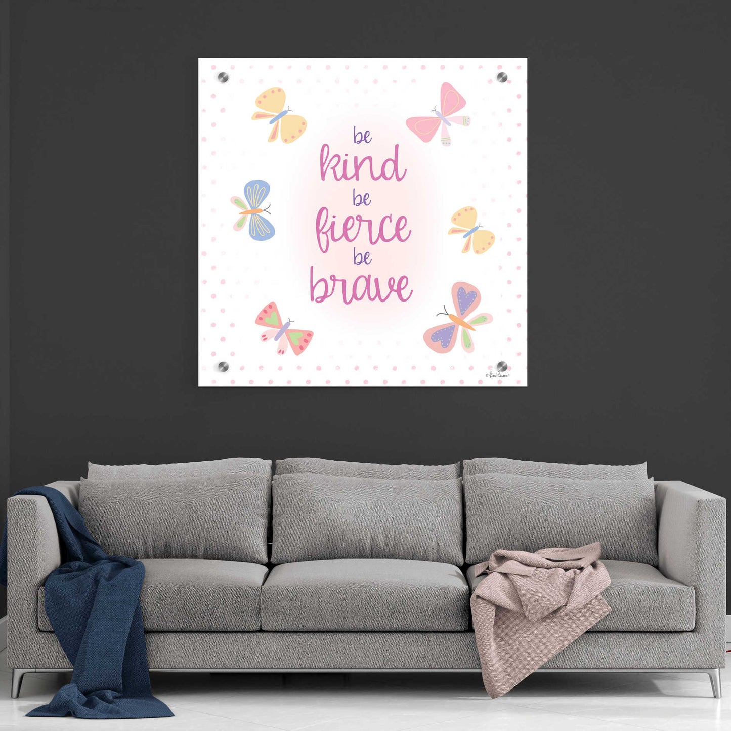 Epic Art 'Be Kind II' by Lisa Larson, Acrylic Glass Wall Art,36x36