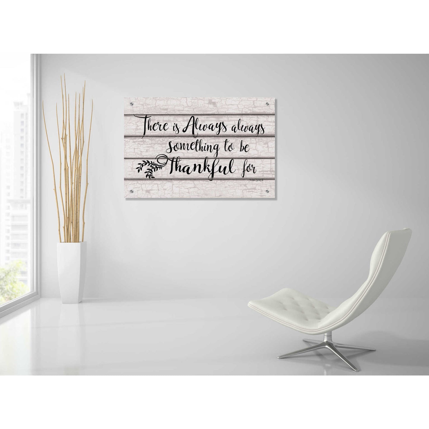 Epic Art 'Always Thankful' by Linda Spivey, Acrylic Glass Wall Art,36x24