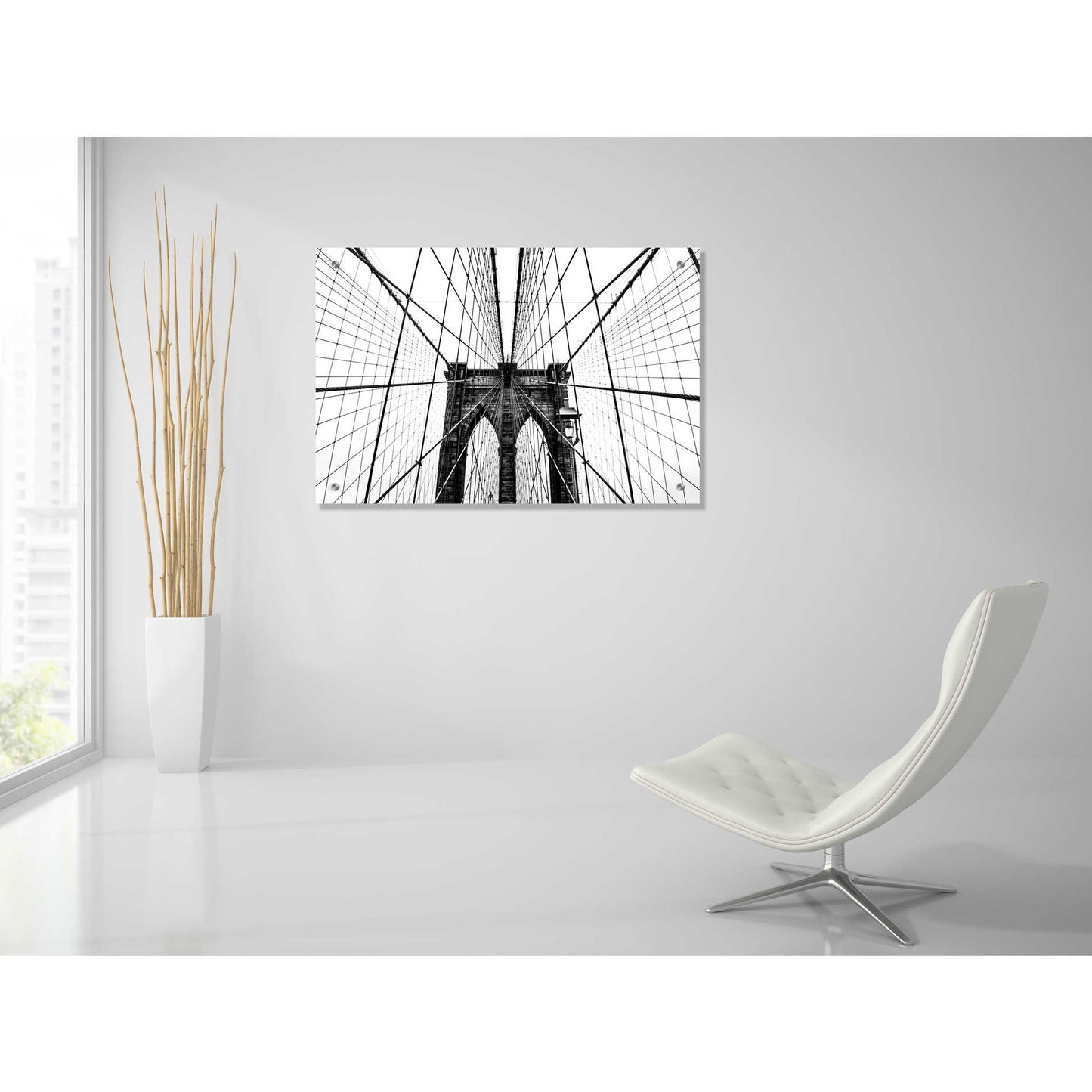 Epic Art 'Brooklyn Bridge Web' by Nicklas Gustafsson Acrylic Glass Wall Art,36x24
