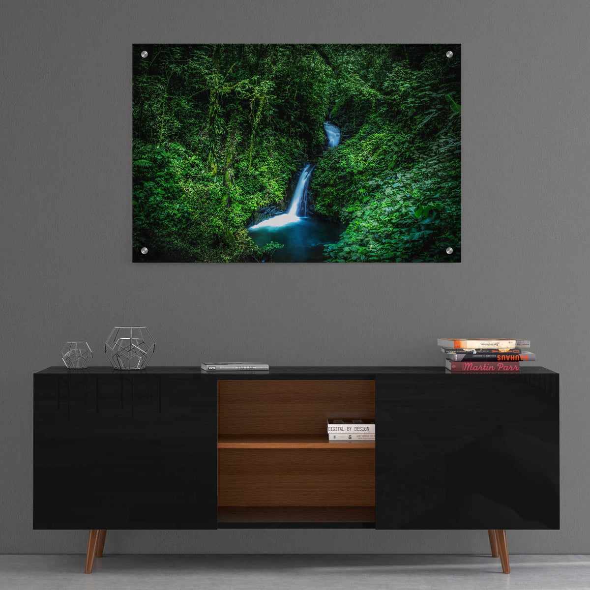 Epic Art 'Jungle Waterfall' by Nicklas Gustafsson Acrylic Glass Wall Art,36x24