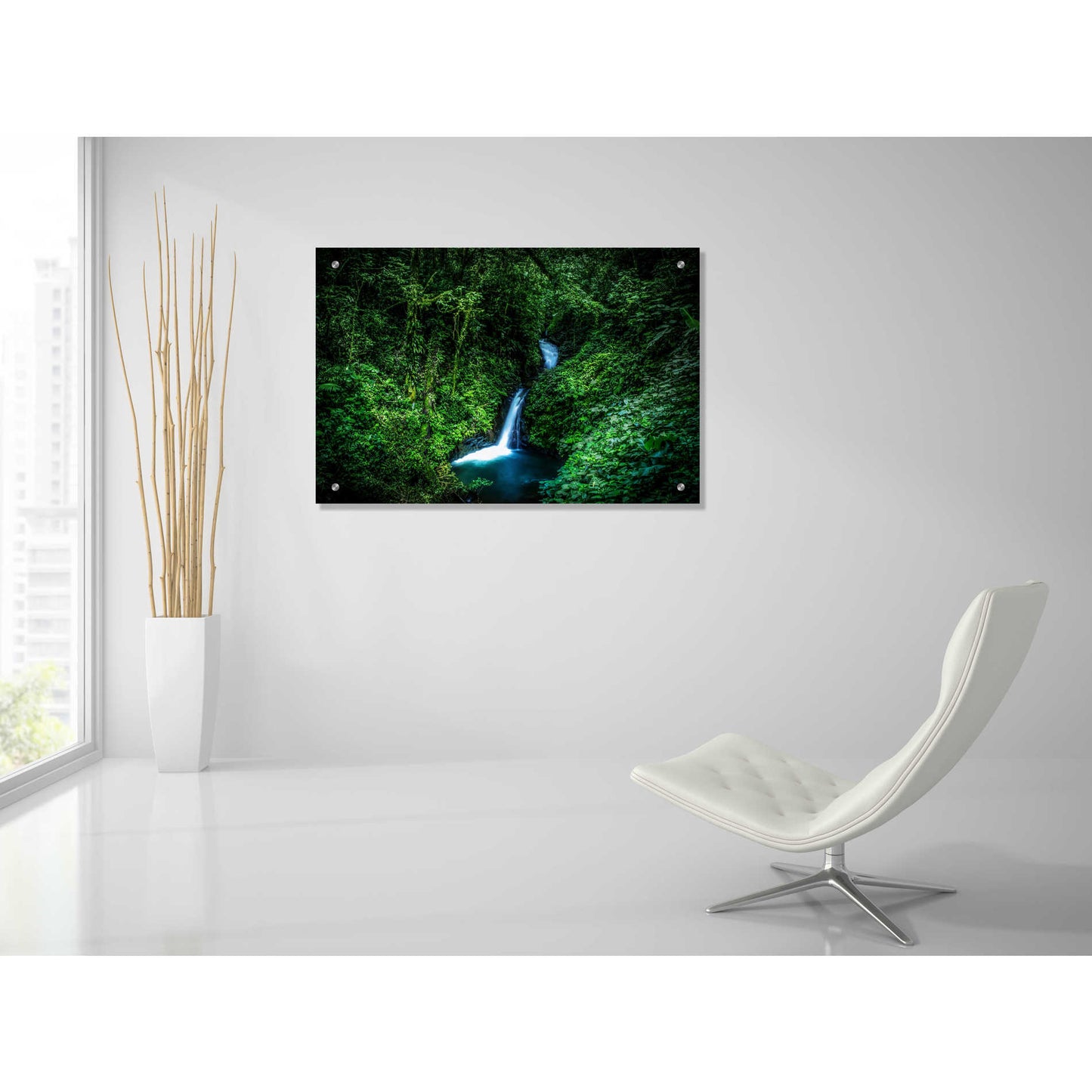Epic Art 'Jungle Waterfall' by Nicklas Gustafsson Acrylic Glass Wall Art,36x24