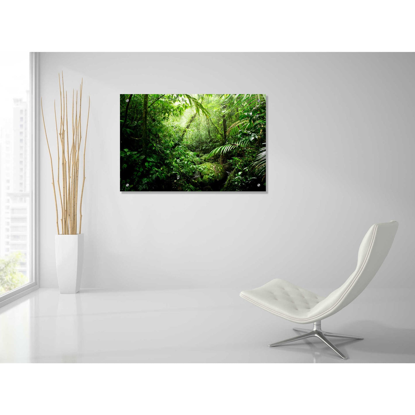 Epic Art 'Warm Glow Rainforest Creek' by Nicklas Gustafsson Acrylic Glass Wall Art,36x24