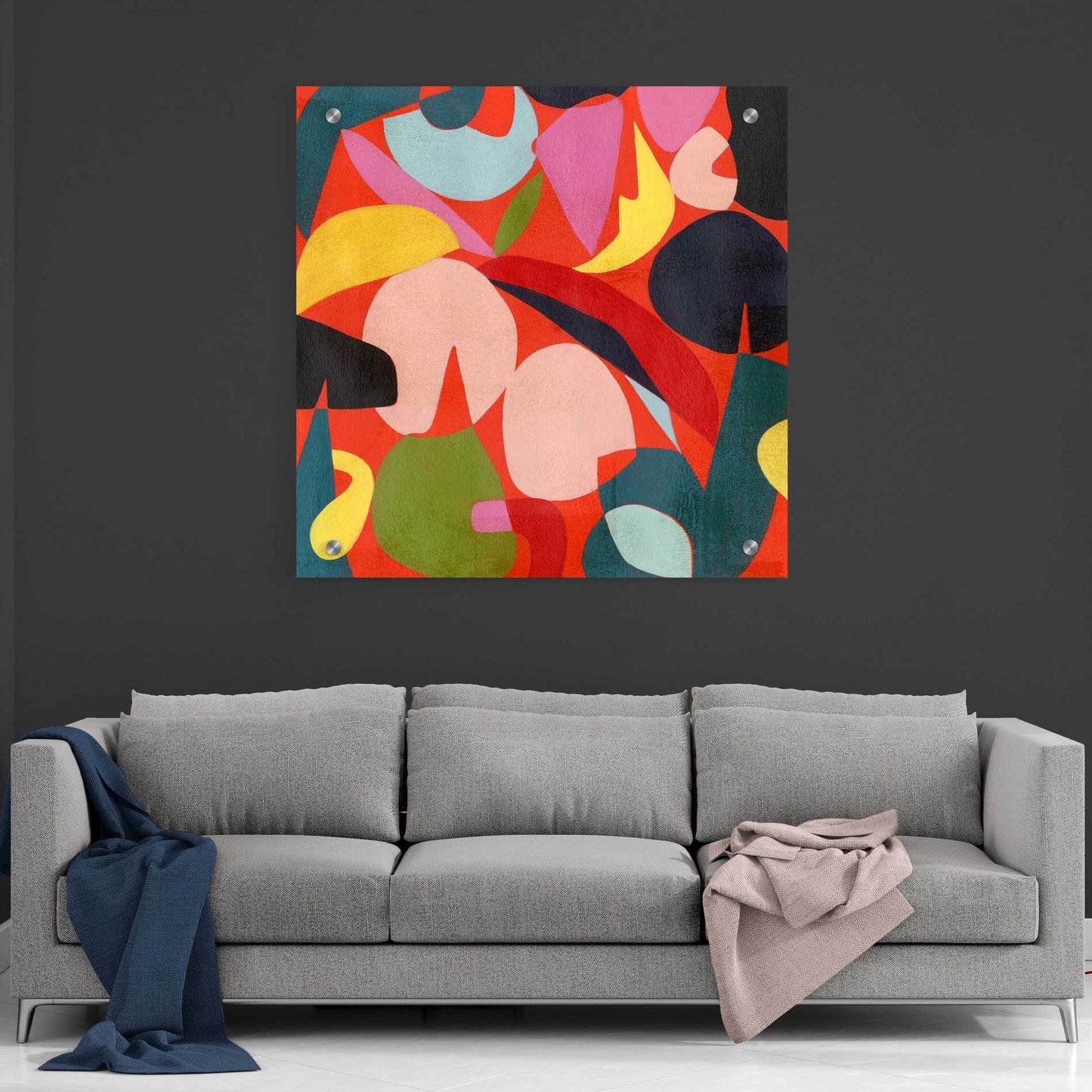 Epic Art 'Tomato Prism I' by Grace Popp, Acrylic Wall Glass,36x36