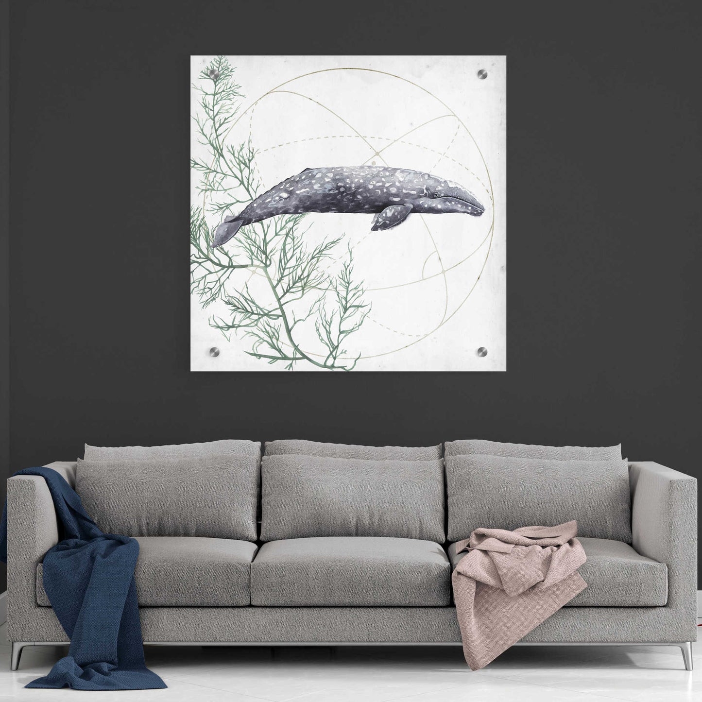 Epic Art 'Love of the Sea III' by Grace Popp, Acrylic Wall Glass,36x36