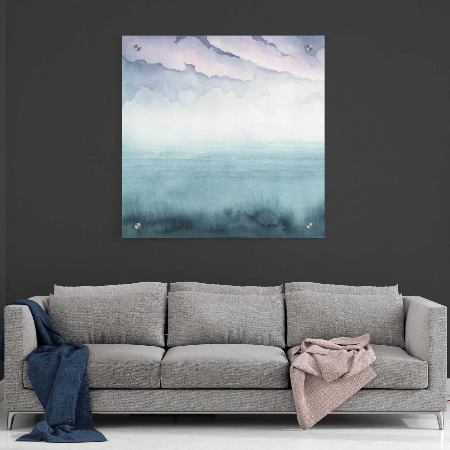 Epic Art 'Dusk on the Bay I' by Grace Popp, Acrylic Wall Glass,36x36