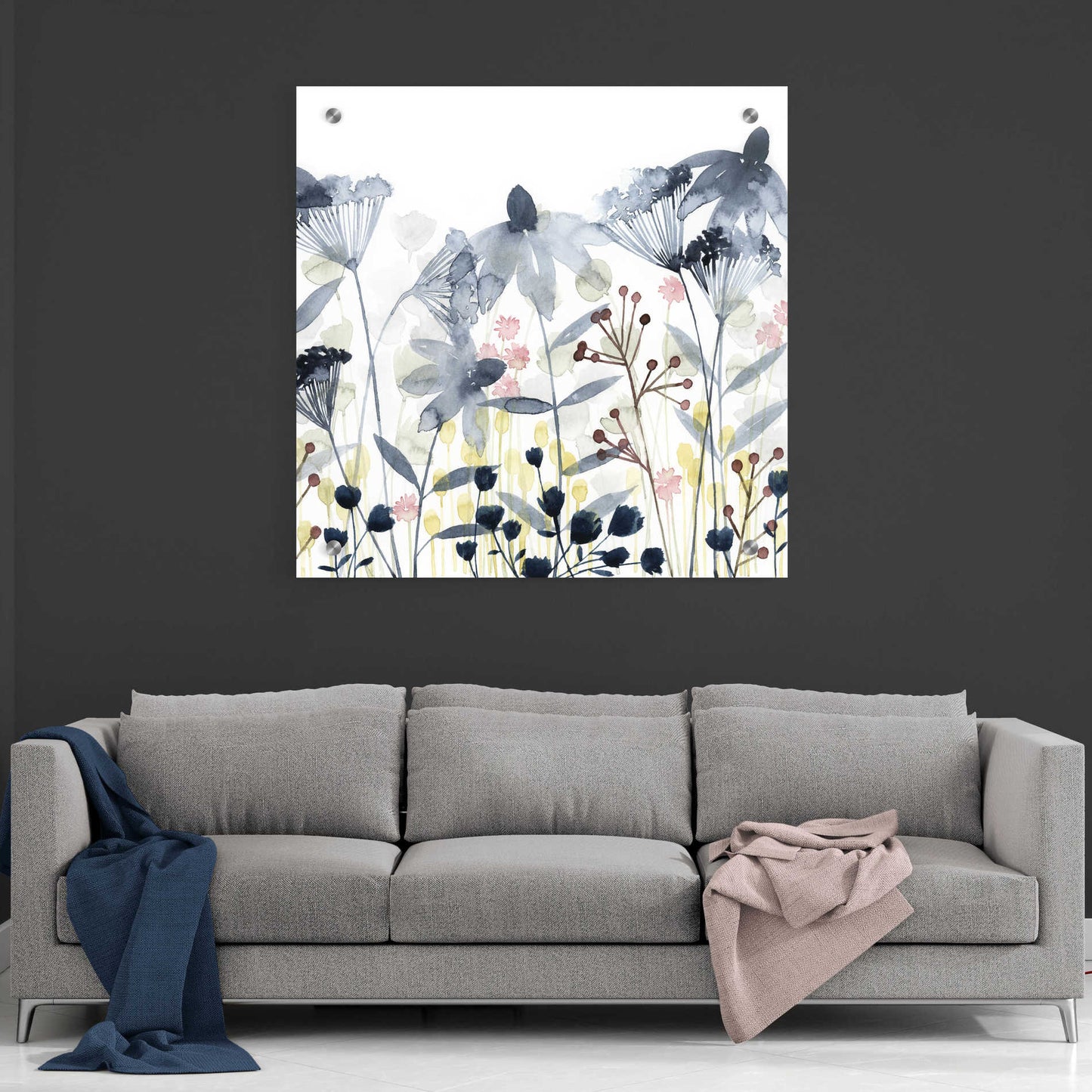 Epic Art 'Layered Gardens II' by Grace Popp, Acrylic Wall Glass,36x36