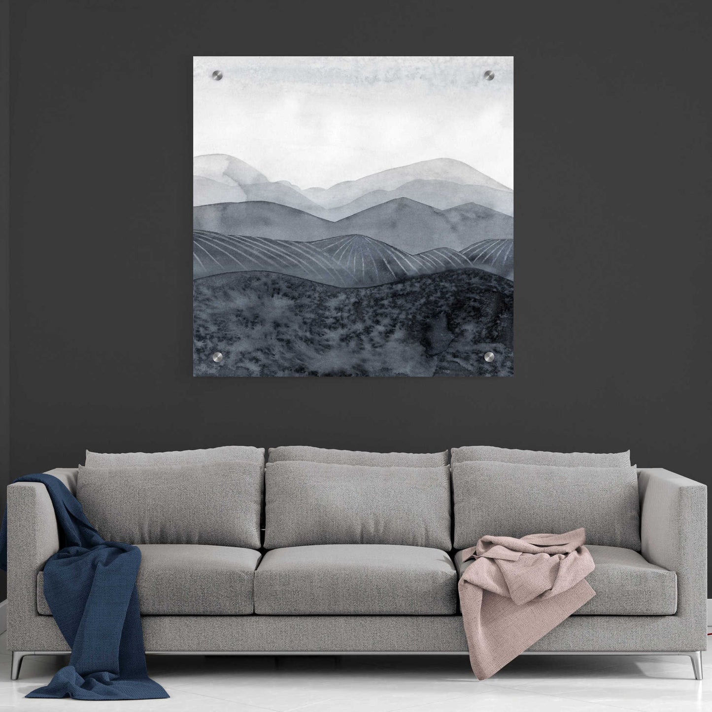 Epic Art 'Blustering Valley II' by Grace Popp, Acrylic Wall Glass,36x36