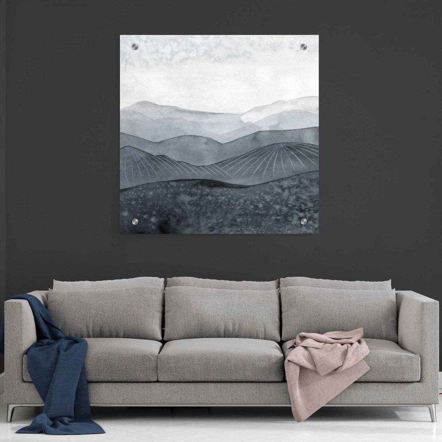 Epic Art 'Blustering Valley I' by Grace Popp, Acrylic Wall Glass,36x36