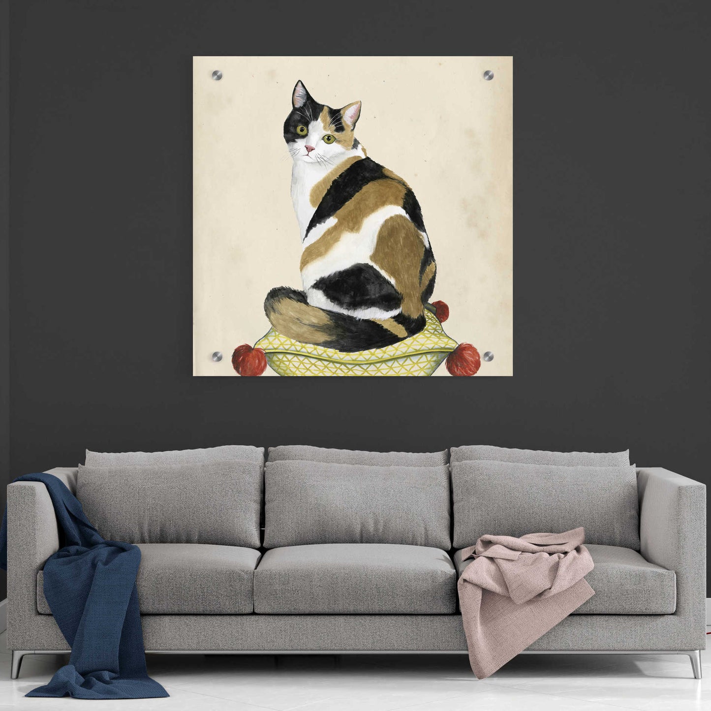 Epic Art 'Lady Cat III' by Grace Popp, Acrylic Wall Glass,36x36