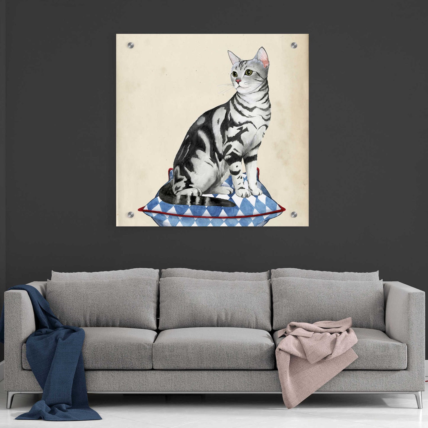 Epic Art 'Lady Cat I' by Grace Popp, Acrylic Wall Glass,36x36