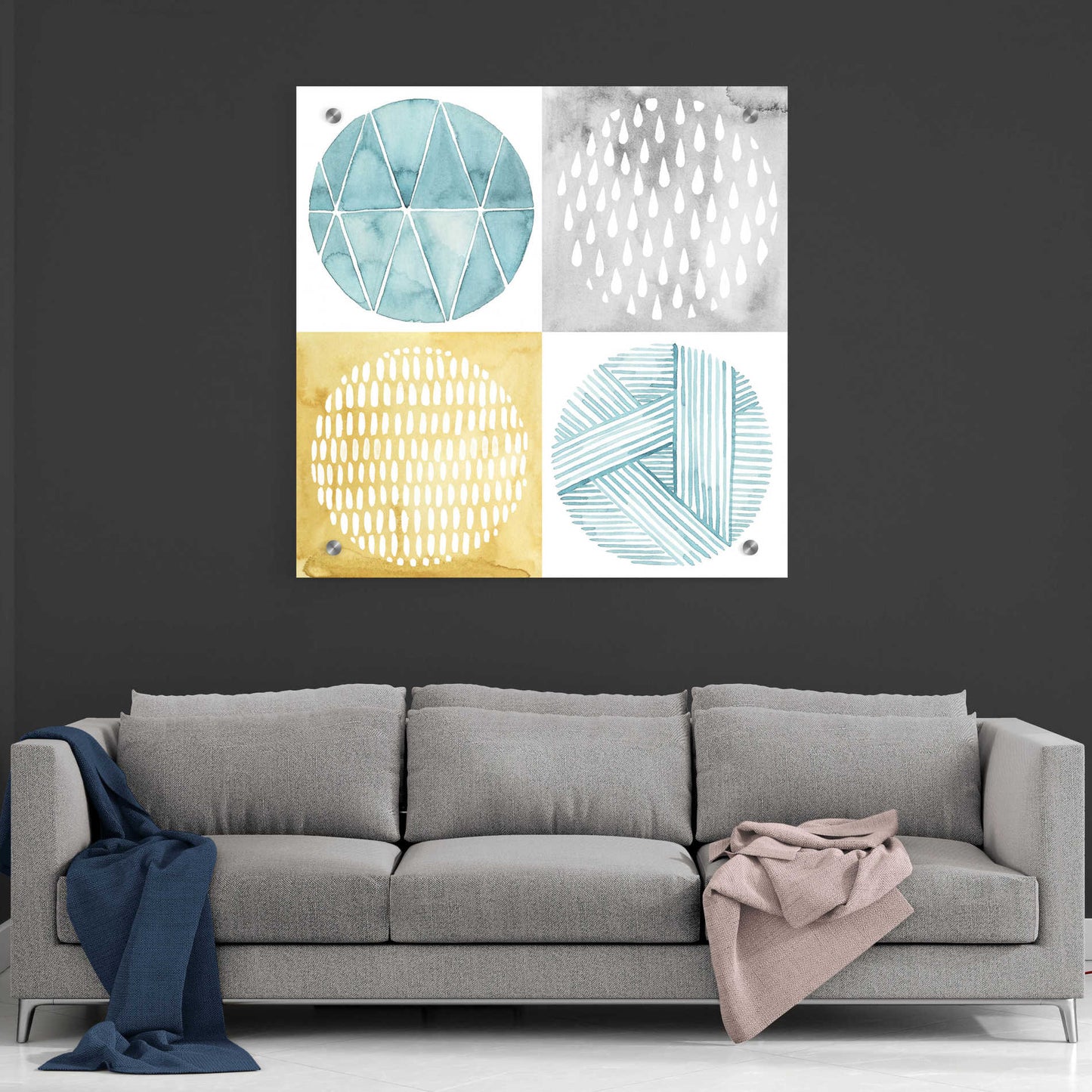 Epic Art 'Celestial Ring I' by Grace Popp, Acrylic Wall Glass,36x36