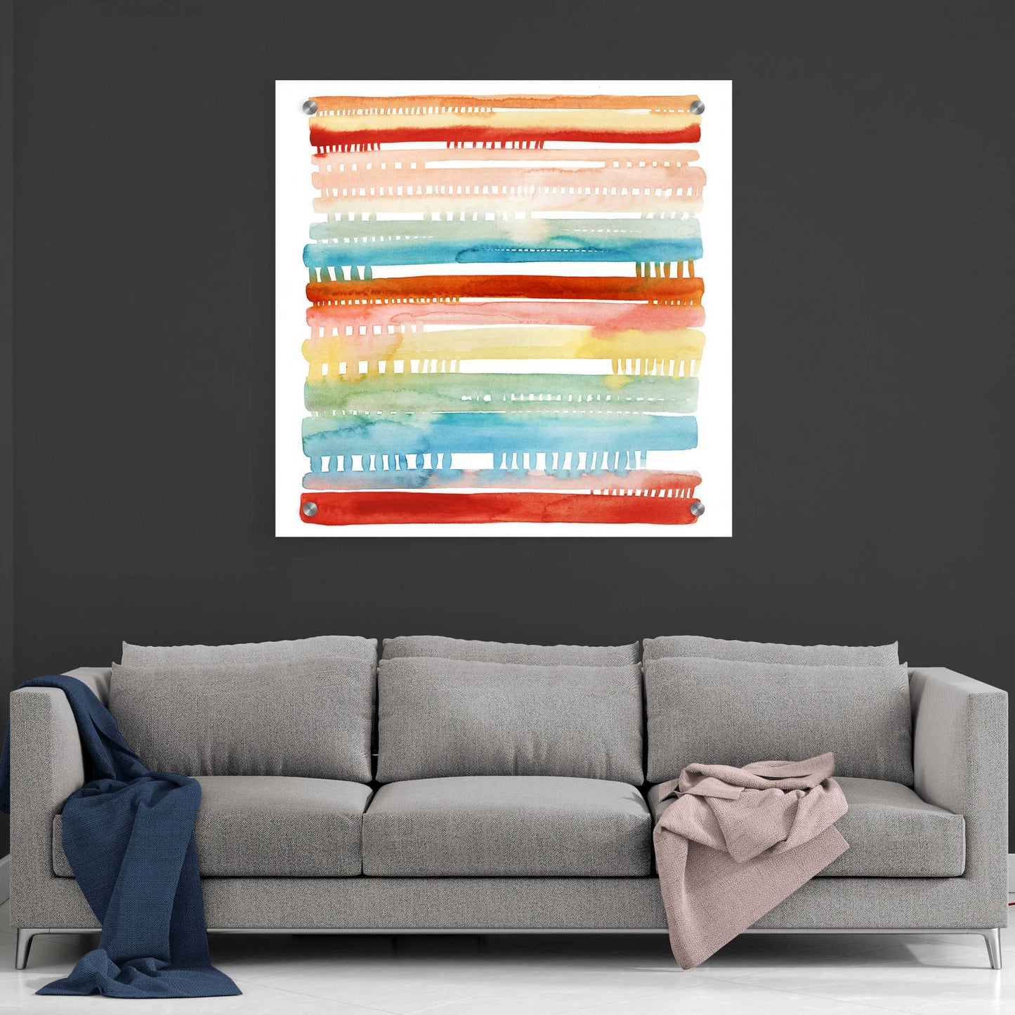 Epic Art 'Connected Lines II' by Grace Popp, Acrylic Wall Glass,36x36