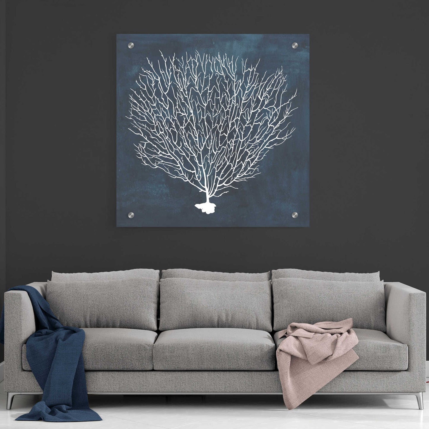 Epic Art 'Inverse Sea Fan IV' by Grace Popp, Acrylic Wall Glass,36x36