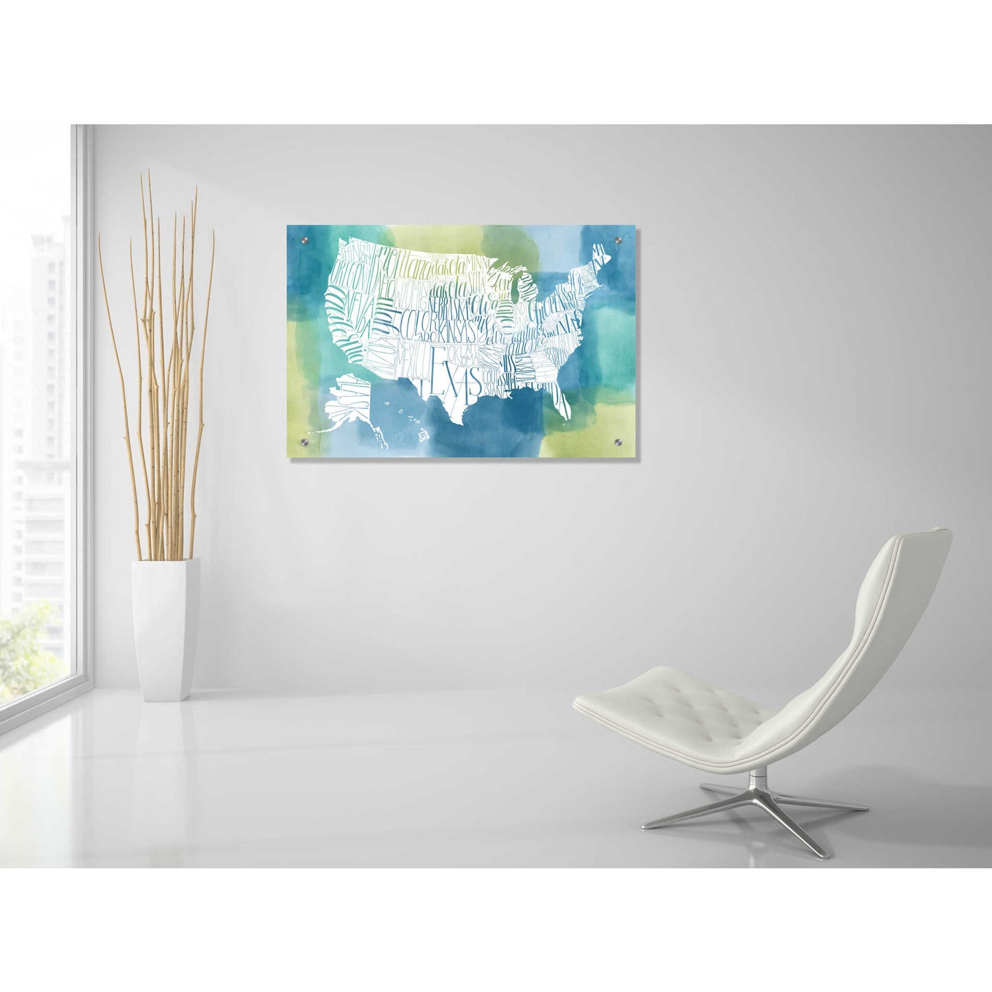 Epic Art 'Patchwork USA' by Grace Popp, Acrylic Wall Glass,36x24