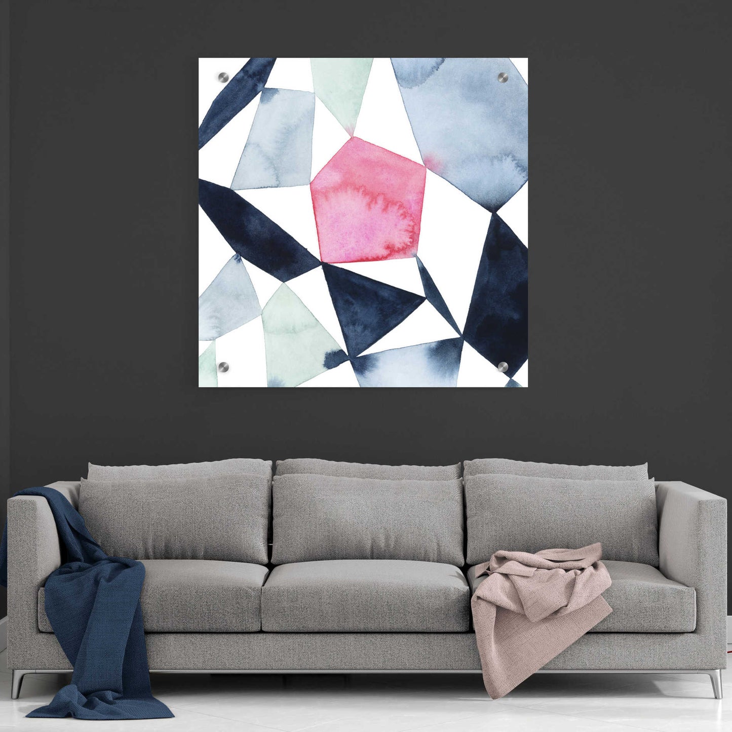 Epic Art 'Geo Gems IV' by Grace Popp, Acrylic Wall Glass,36x36