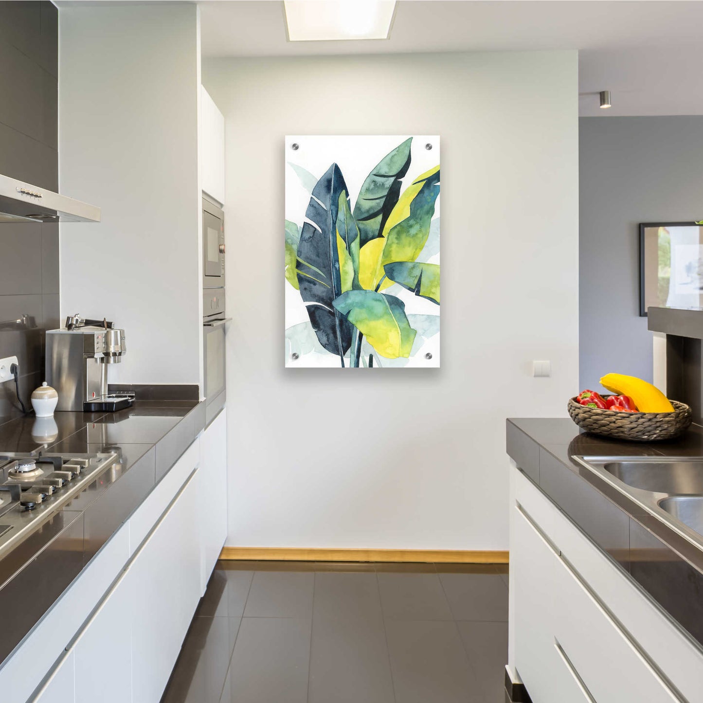 Epic Art 'Sunset Palm Composition III' by Grace Popp, Acrylic Wall Glass,24x36