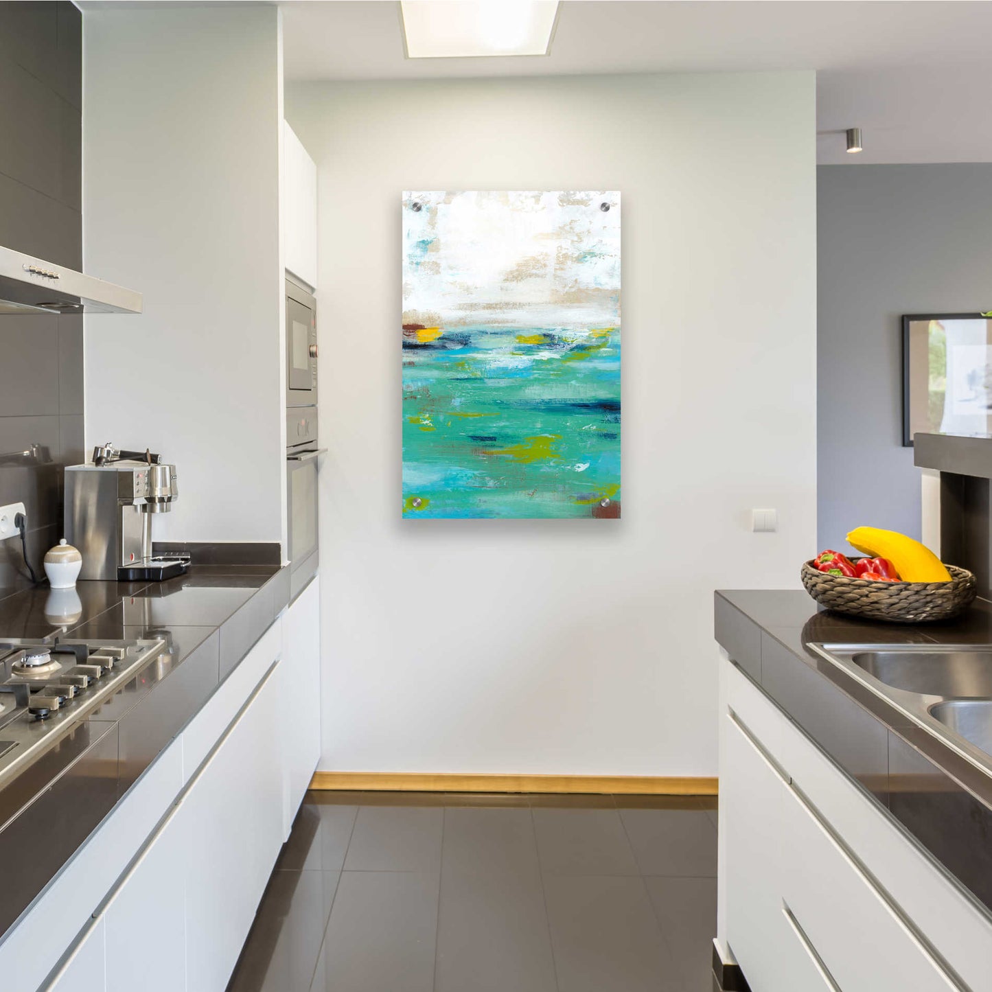 Epic Art 'Topaz Mire I' by Grace Popp, Acrylic Wall Glass,24x36