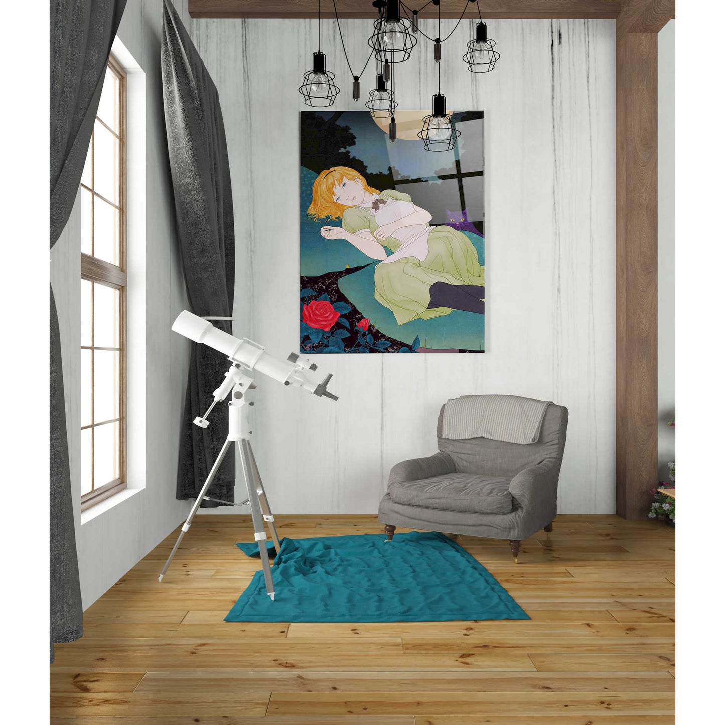 Epic Art 'Moonlight' by Sai Tamiya, Acrylic Glass Wall Art,24x36