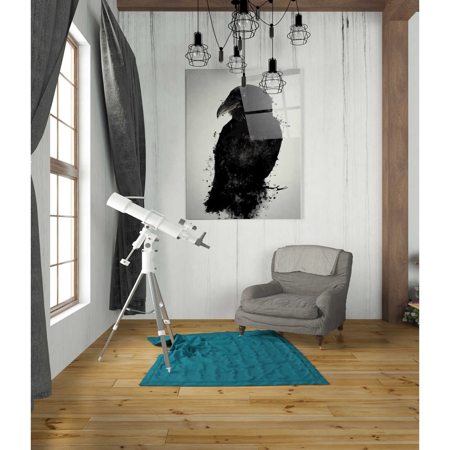 Epic Art 'The Raven' by Nicklas Gustafsson, Acrylic Glass Wall Art,24x36