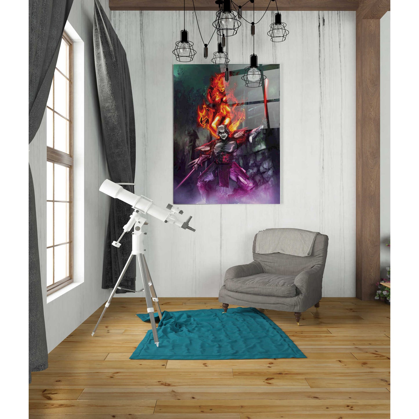 Epic Art 'Ronin' by Michael Stewart, Acrylic Glass Wall Art,24x36