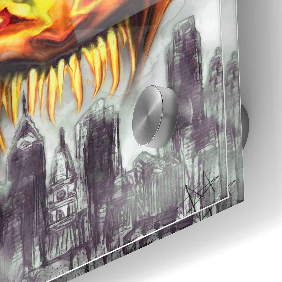 Epic Art 'Trial By Fire' by Michael Stewart, Acrylic Glass Wall Art,24x36