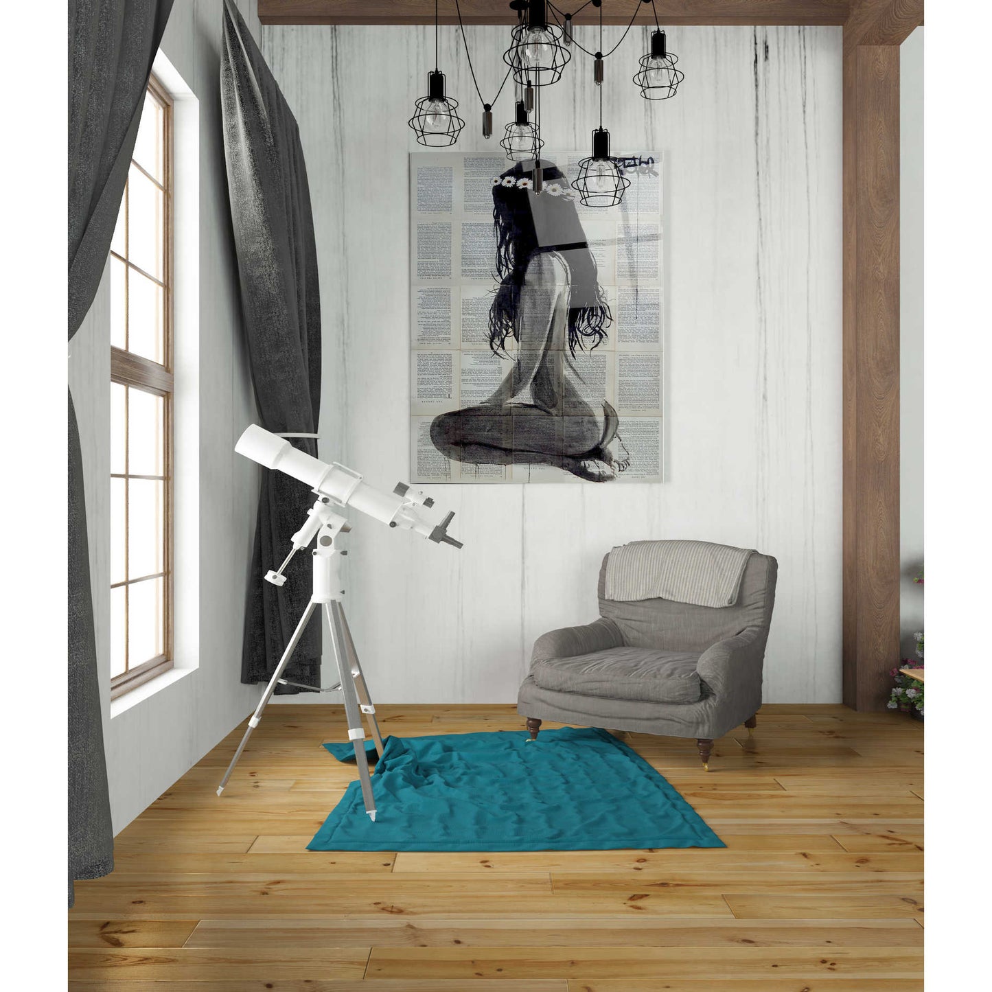 Epic Art 'Daisy Chain' by Loui Jover, Acrylic Glass Wall Art,24x36