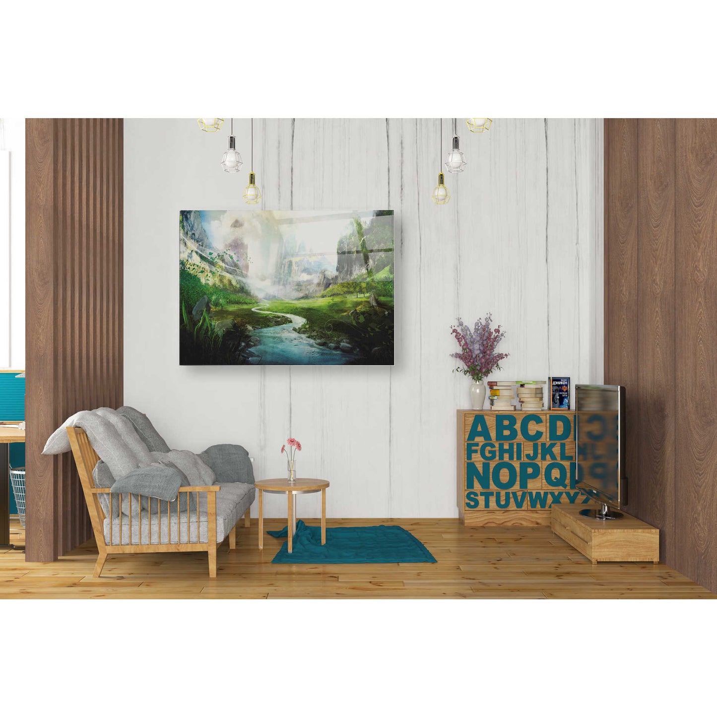 Epic Art 'Peaceful River' by Jonathan Lam, Acrylic Glass Wall Art,24x36