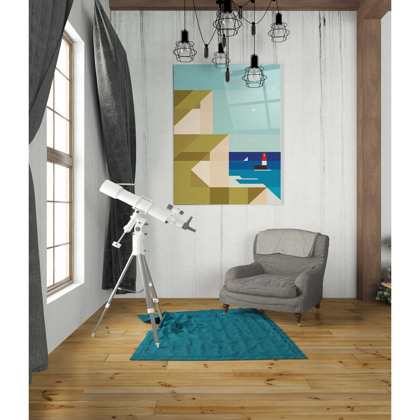 Epic Art 'Cliffs' by Antony Squizzato, Acrylic Glass Wall Art,24x36