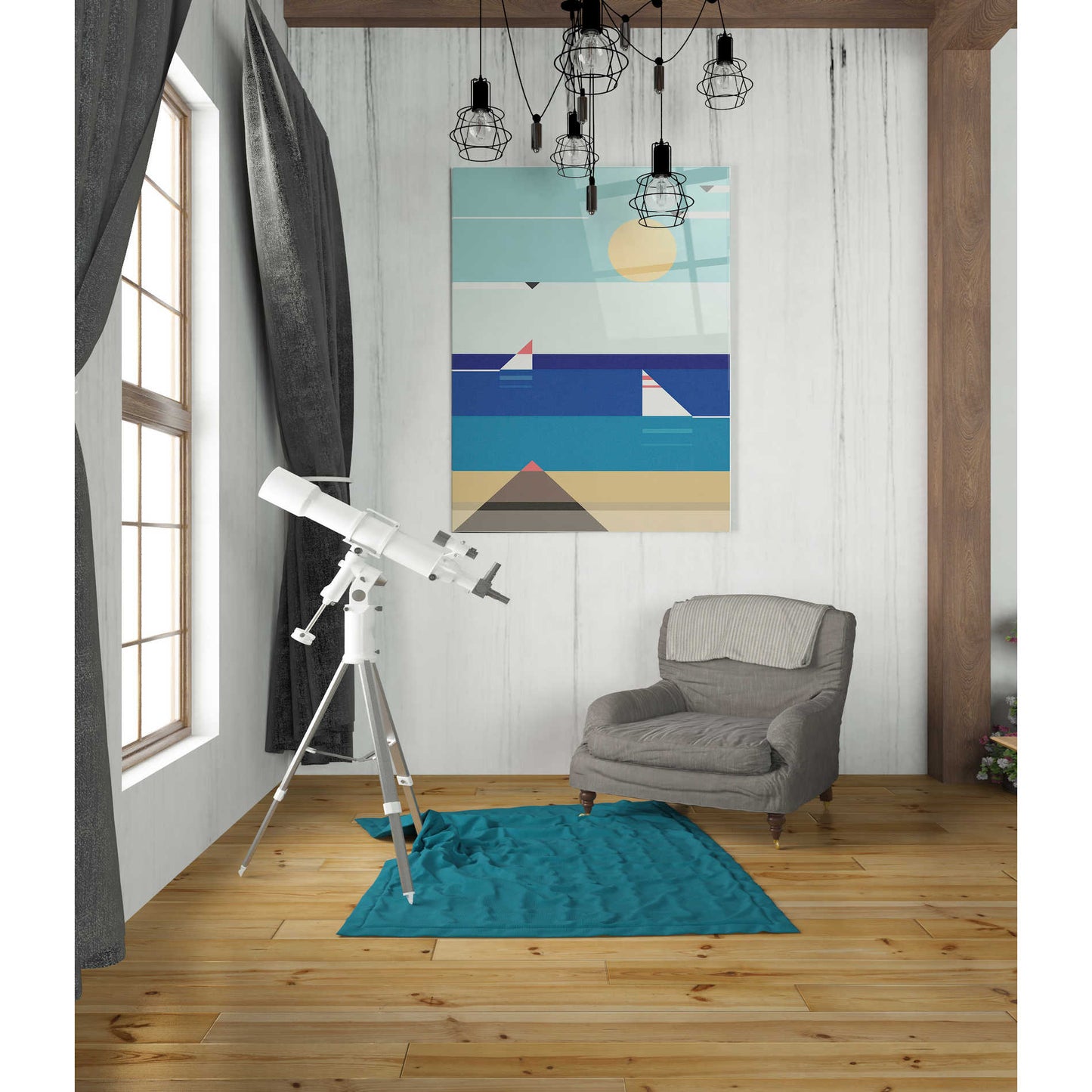 Epic Art 'Quiet Sea' by Antony Squizzato, Acrylic Glass Wall Art,24x36