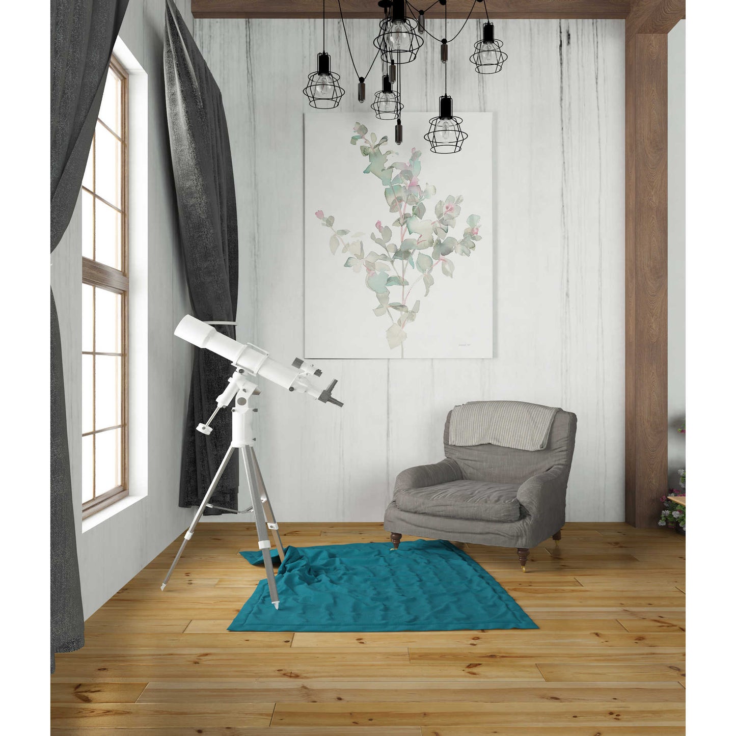 Epic Art 'Eucalyptus II White' by Danhui Nai, Acrylic Glass Wall Art,24x36