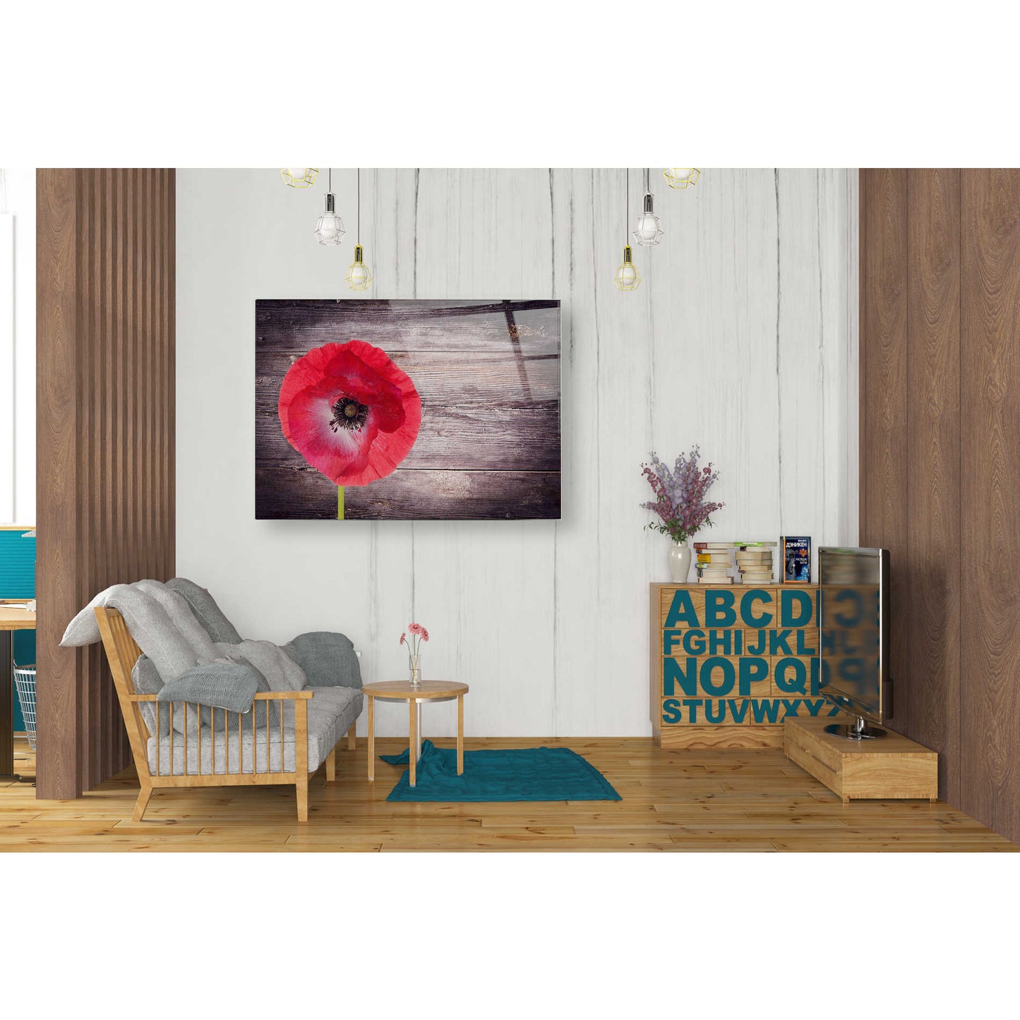 Epic Art "Luxury On Rustic" Acrylic Glass Wall Art,24x36