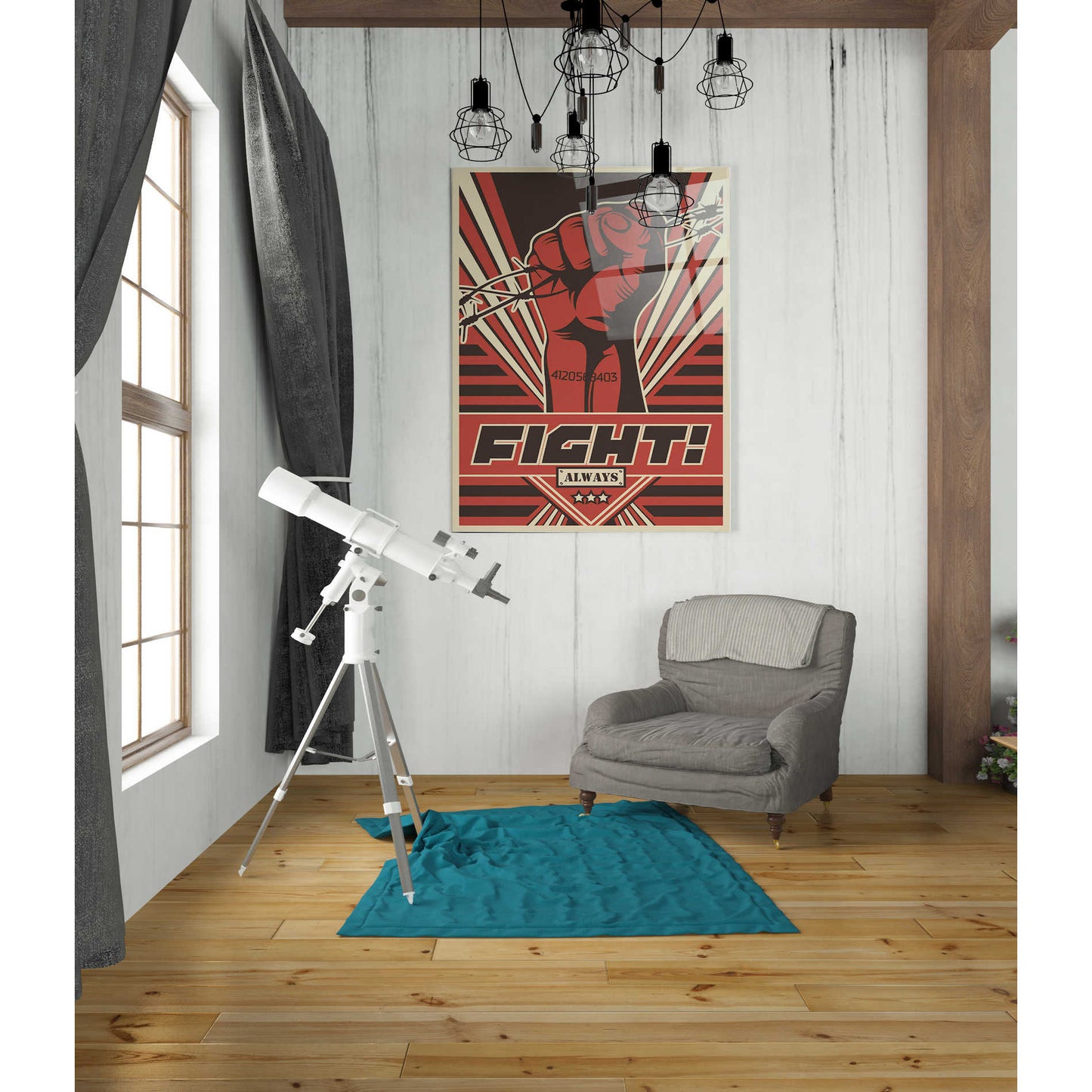 Epic Art 'Fight' Acrylic Glass Wall Art,24x36