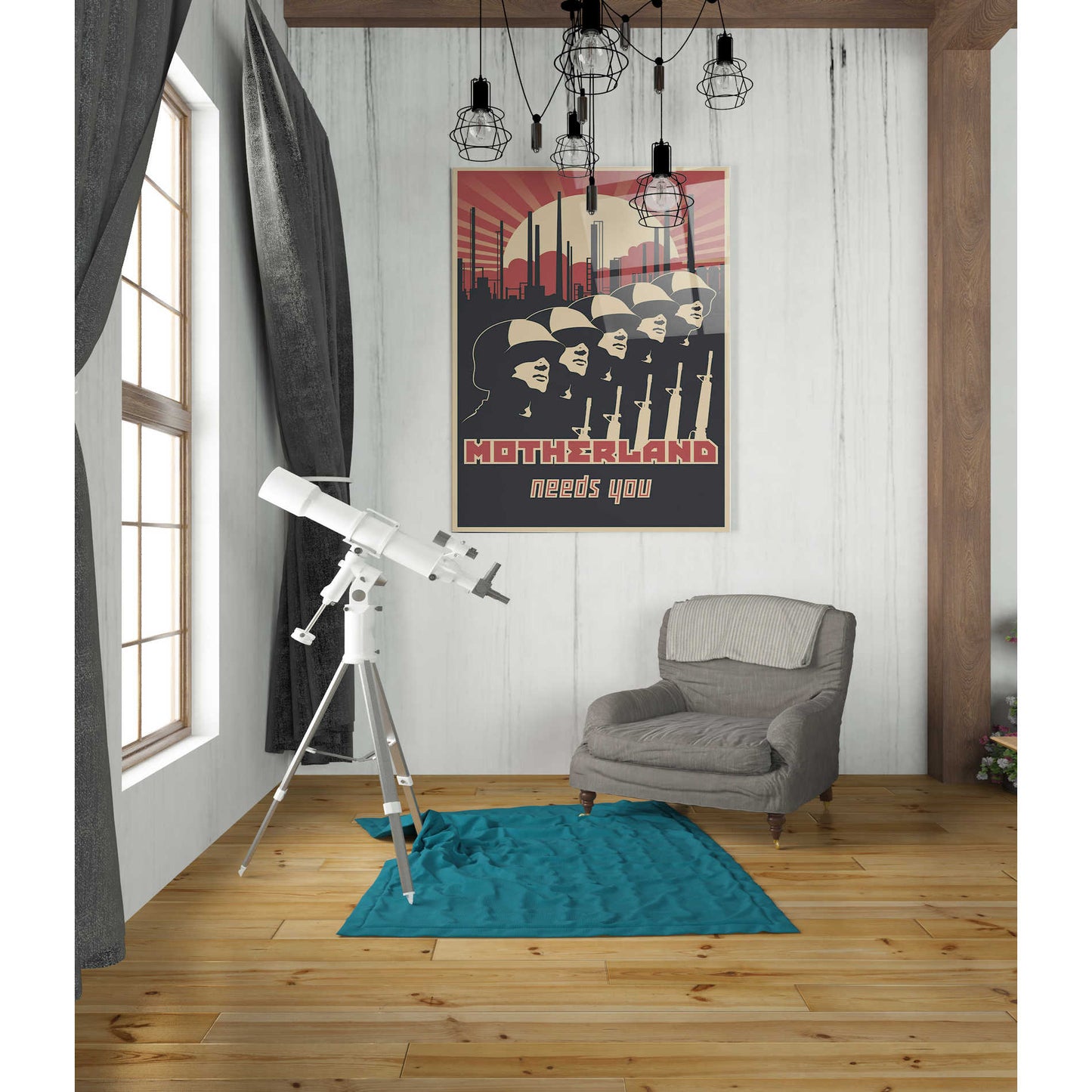 Epic Art 'Motherland Needs You' Acrylic Glass Wall Art,24x36