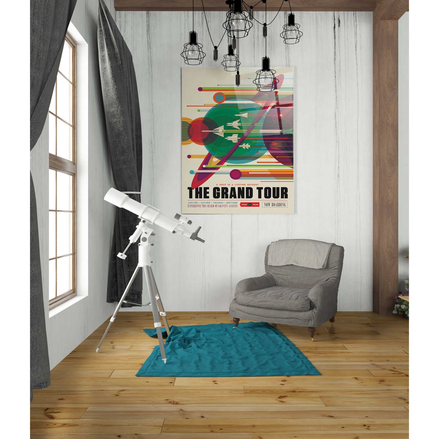 Epic Art 'Visions of the Future:The Grand Tour' Space Acrylic Glass Wall Art,24x36